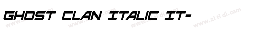 Ghost Clan Italic It字体转换